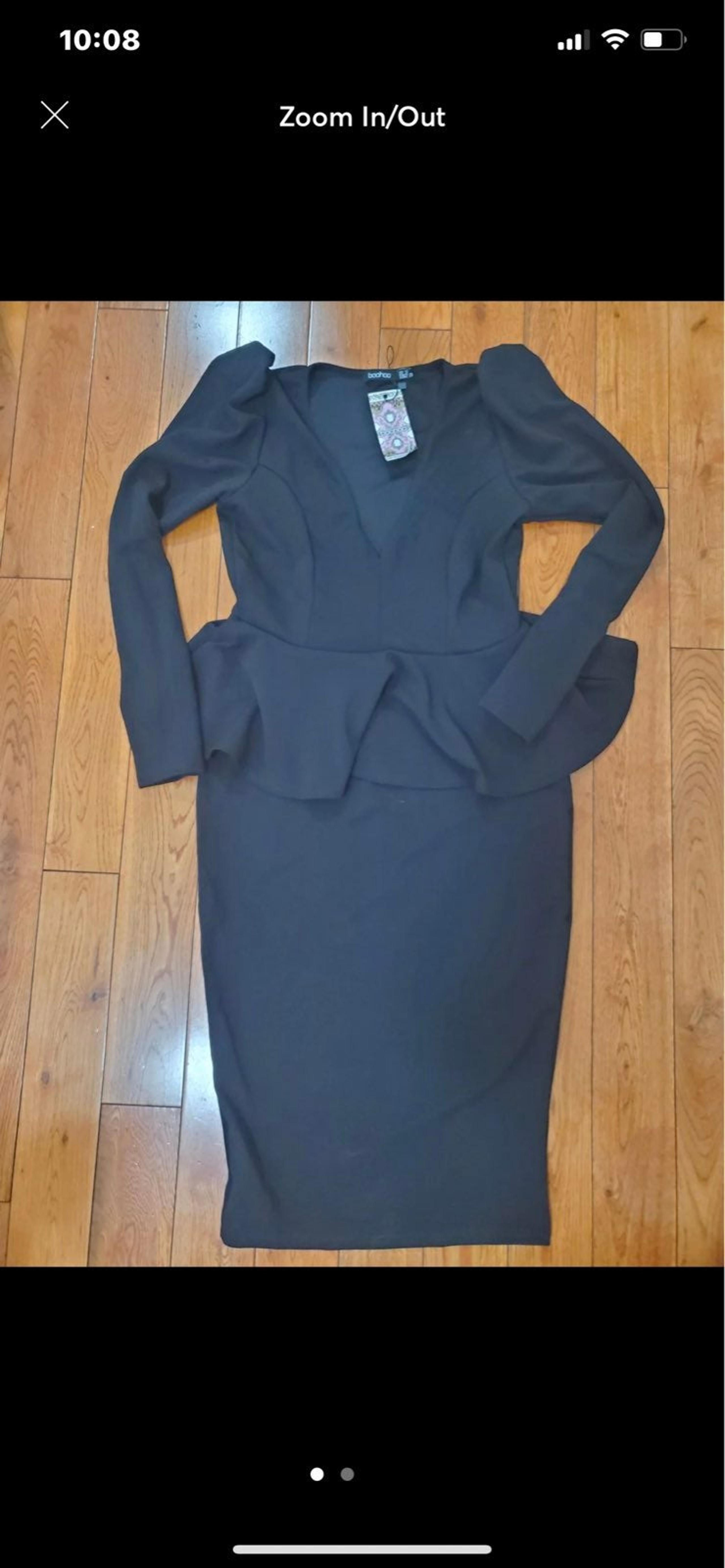Boohoo peplum Dress size 12