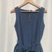 Eileen Fisher blue organic linen jumpsuit Sz s
