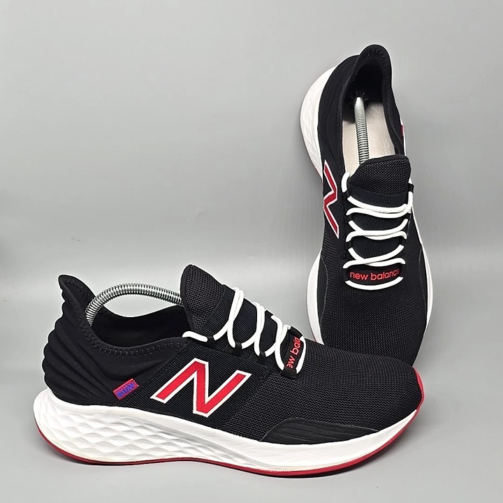 New Balance Fresh Foam Roav Black Team Red Running Shoes Sneakers Men's Size 12