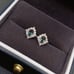 Natural London Blue Topaz Stud Earrings, 3x4mm London Blue Topaz Earrings