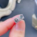 Natural London Blue Topaz Stud Earrings, 3x4mm London Blue Topaz Earrings