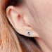 Natural London Blue Topaz Stud Earrings, 3x4mm London Blue Topaz Earrings