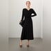 Fifteen Twenty Black Long Sleeve Midi Dress Size Medium Retails 179