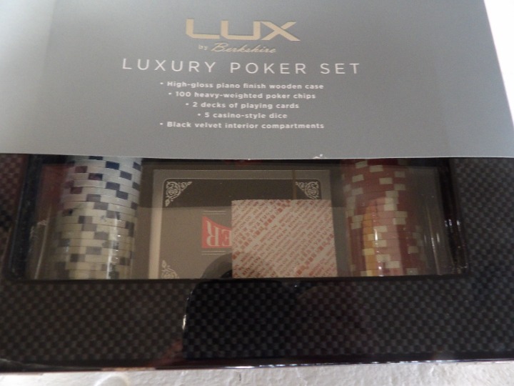 Berkshire Luxury Poker Set in High Gloss Finish Wooden Case Sealed