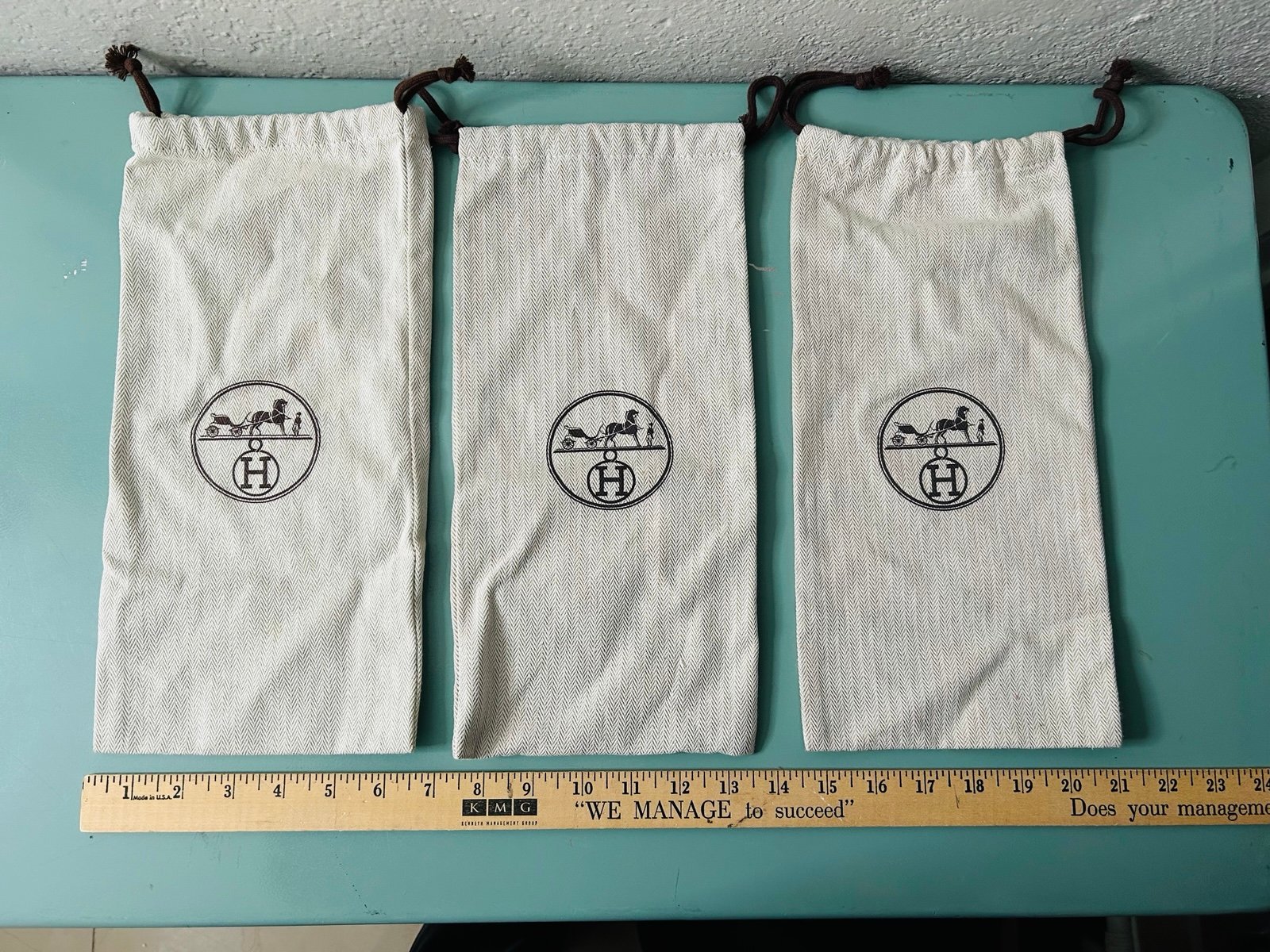 Lot of 3 Hermes Shoe Dust Bags