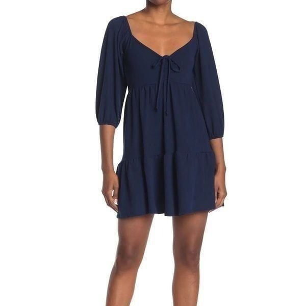 NWT MAX AND ASH Tie Front Tiered Dress XS