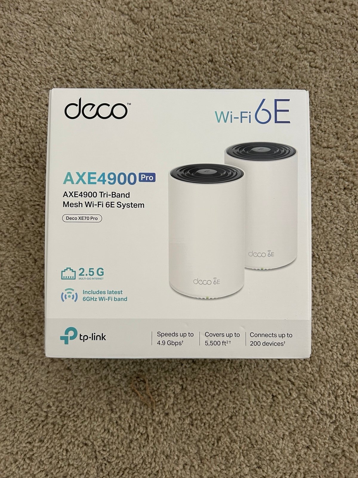 Deco AXE4900 Pro Tri-Band Mesh Wi-Fi 6E System - Deco XE70 Pro