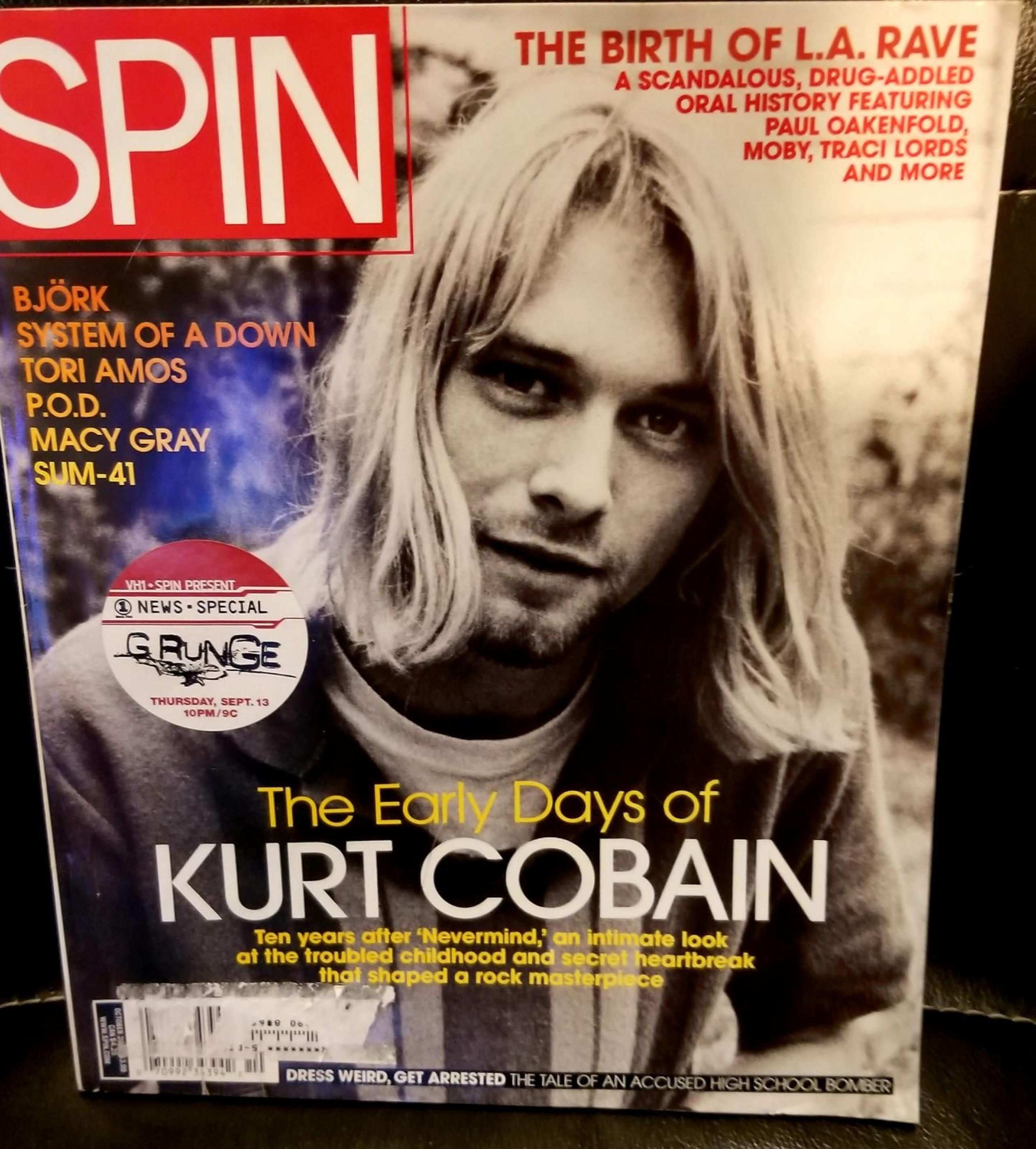 Spin Magazine KURT COBAIN NIRVANA 2001 early days Nirvana L.A. Rave scene