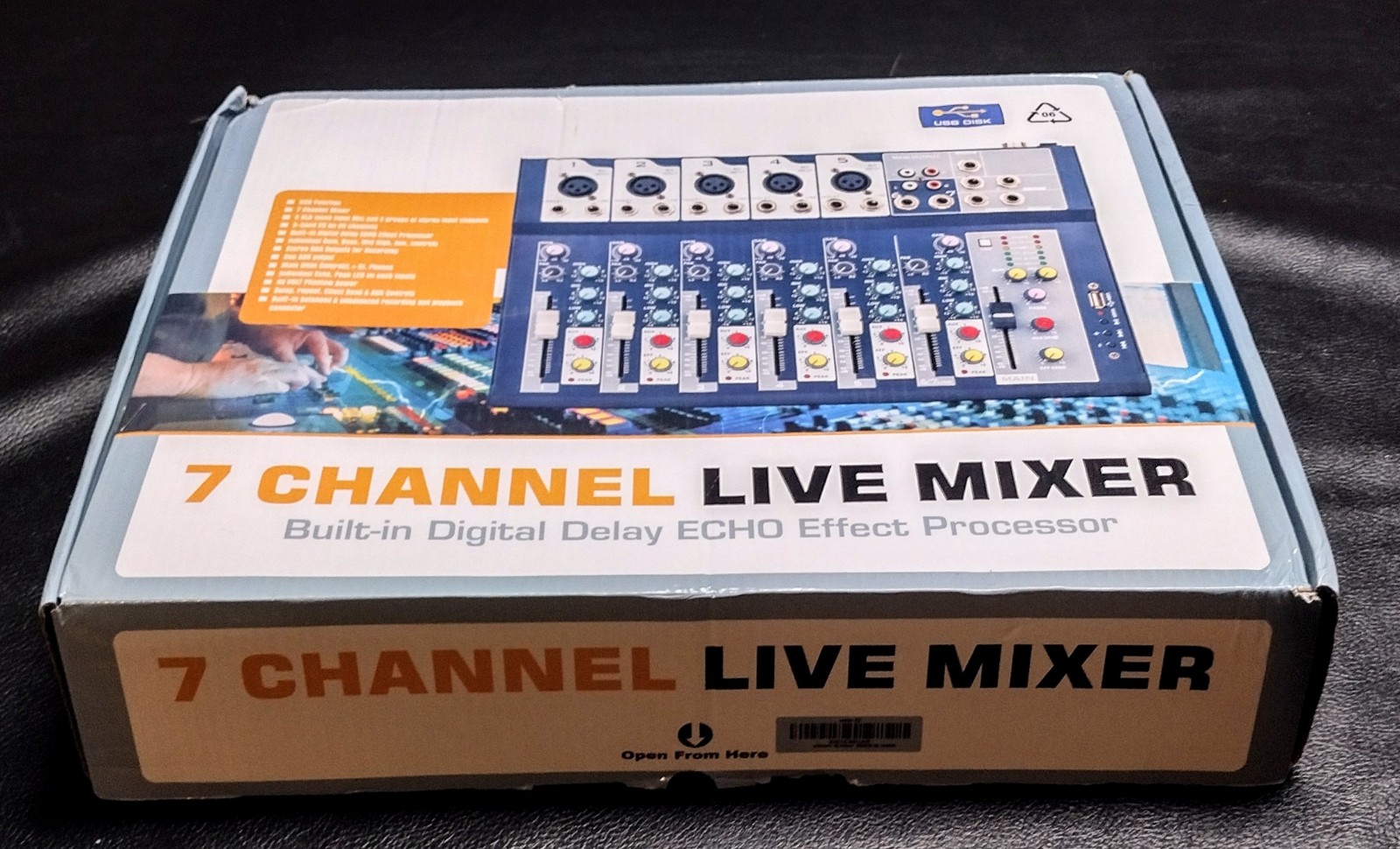 Brand New Weymic WM-F7 7 Channel Live Mixer w/ Built-in Digital Echo Processor