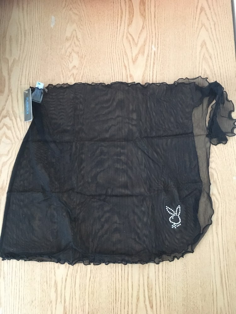 New Playboy Swimsuit Coverup Skirt with Rhinestones Size Small /Medium