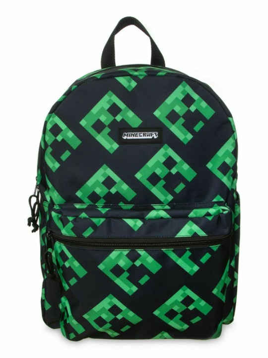 Minecraft CREEPER All Over Print 16 Backpack Book Bag Tote Bioworld
