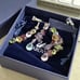 Swarovski Silver-Tone Crystal Mixed Cut Front & Back Asymmetrical Drop Earrings
