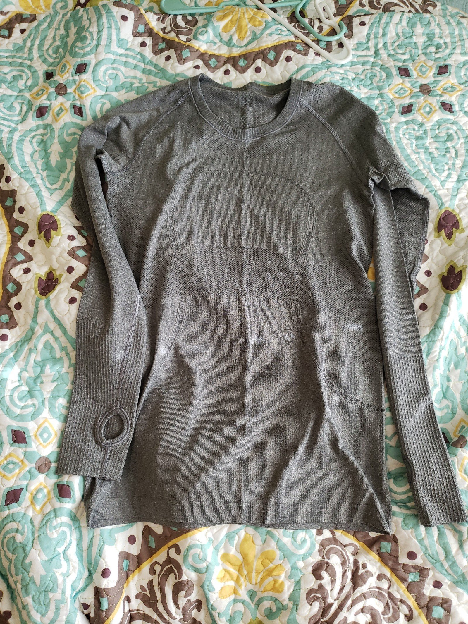 Lululemon Swiftly Tech Long Sleeve Crew Grey size 8