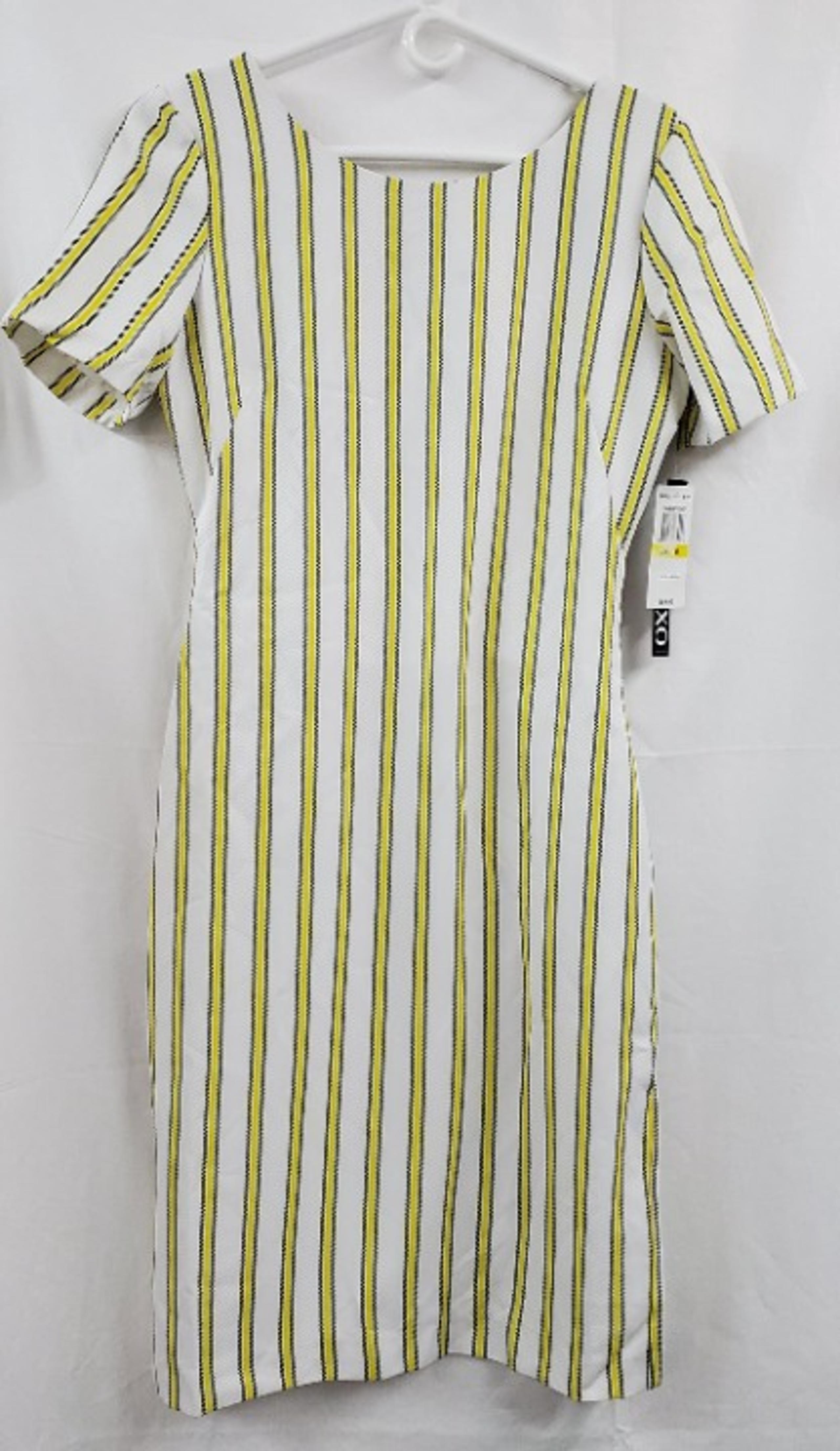 XOXO Short Sleeve Striped Back Cut Dress