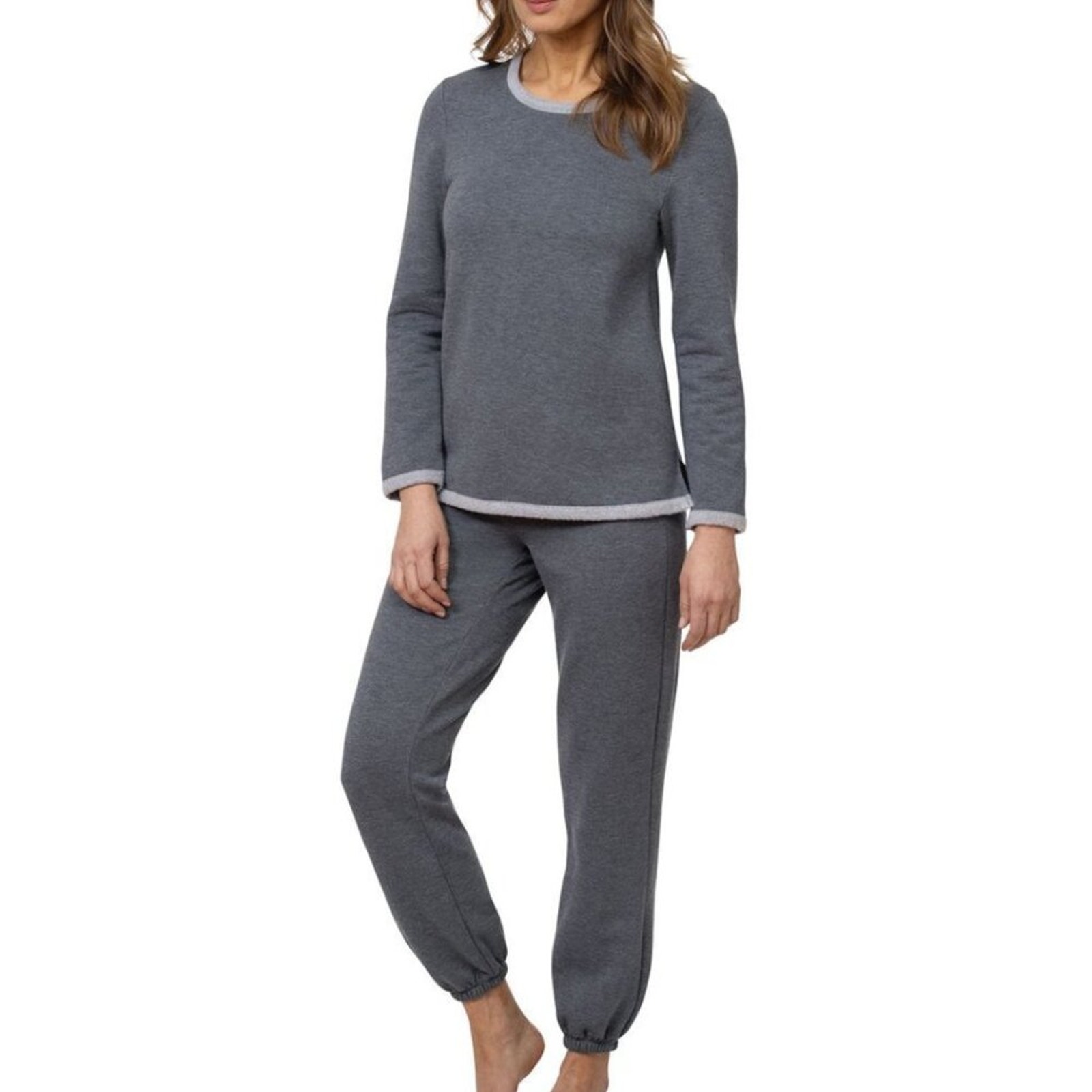 Pajamagram Women's World's Softest Jogger Pajamas PJ Set in Charcoal Gray