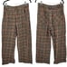 Free People Plaid Shape Up Trouser Pants UK 14 US 10 High Rise Wide Leg Academia