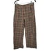 Free People Plaid Shape Up Trouser Pants UK 14 US 10 High Rise Wide Leg Academia