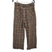 Free People Plaid Shape Up Trouser Pants UK 14 US 10 High Rise Wide Leg Academia