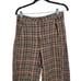 Free People Plaid Shape Up Trouser Pants UK 14 US 10 High Rise Wide Leg Academia