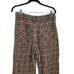 Free People Plaid Shape Up Trouser Pants UK 14 US 10 High Rise Wide Leg Academia