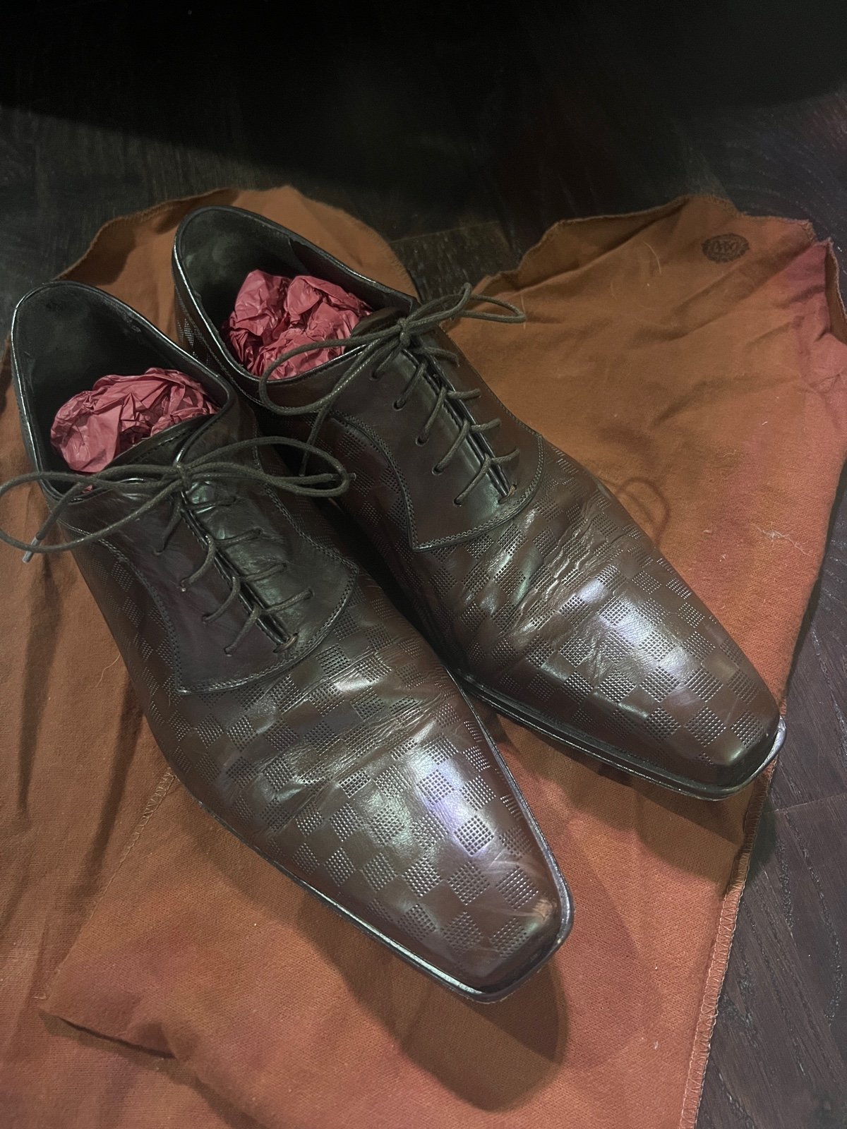 Mens Brown Mezlan Oxford Shoe Size 11