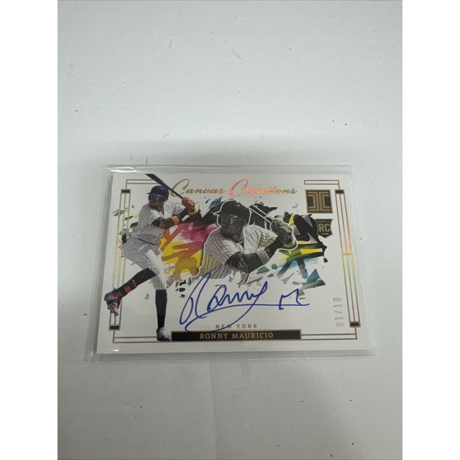 2024 Impeccable # 01/10 Ronny Mauricio Auto RC Canvas Creations Holo Gold Mets