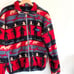 BANFF DESIGN FLEECE RED OUTDOOR ZIP UP JACKET SIZE LARGE