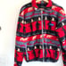 BANFF DESIGN FLEECE RED OUTDOOR ZIP UP JACKET SIZE LARGE