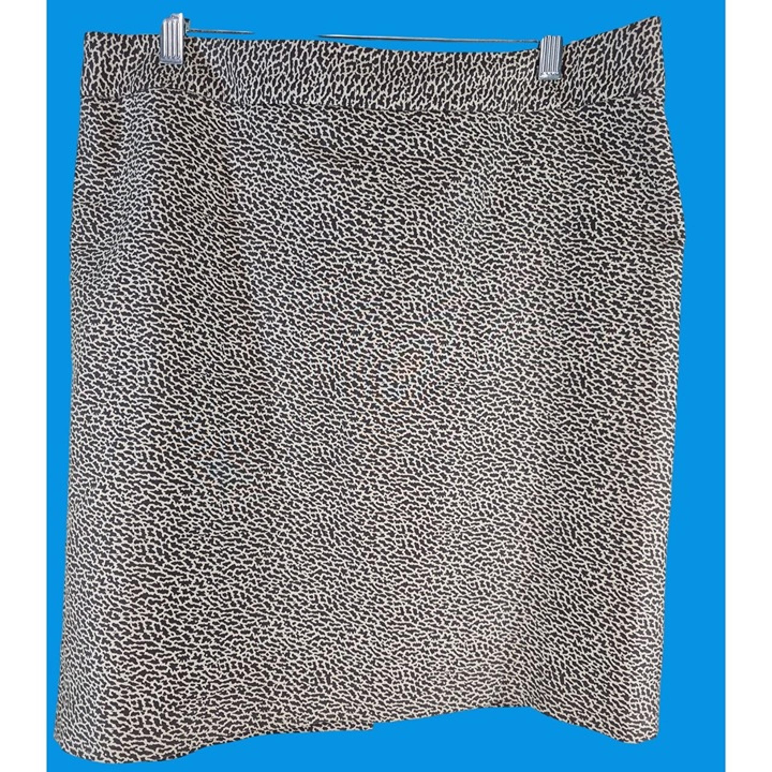 Ann Taylor Loft Size 14 Lined Animal Print Pencil Skirt Cotton Silk Blend
