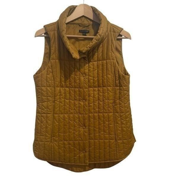 Eileen Fisher Quilted Snap Vest Size XS