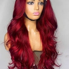 Lace front wigs human hair blended