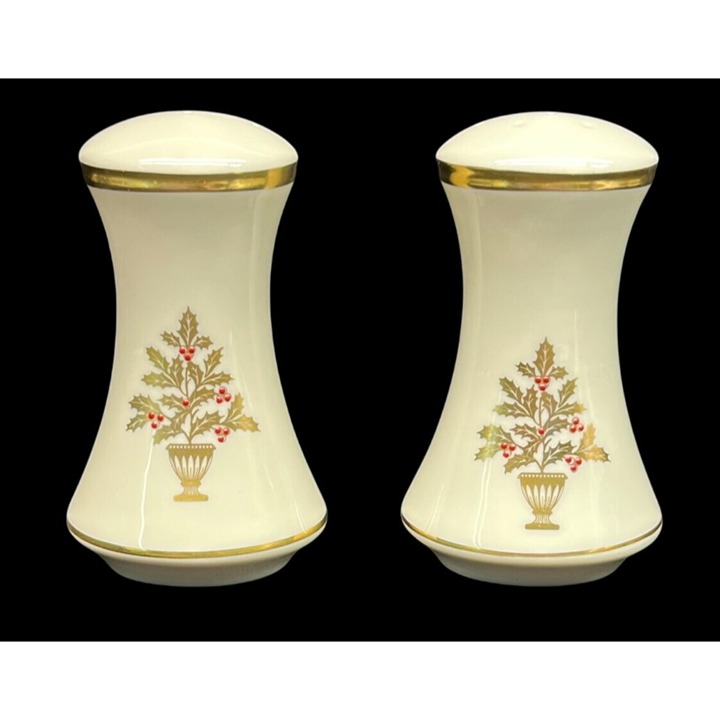 Lenox China Eternal Christmas Tree Salt and Pepper Shakers USA