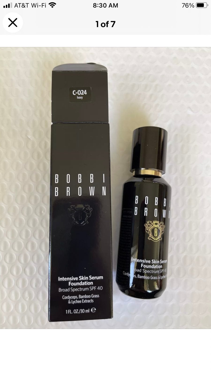 72 VALUE! BOBBI BROWN Intensive Skin Serum Foundation SPF 40 IVORY C-024 BNIB