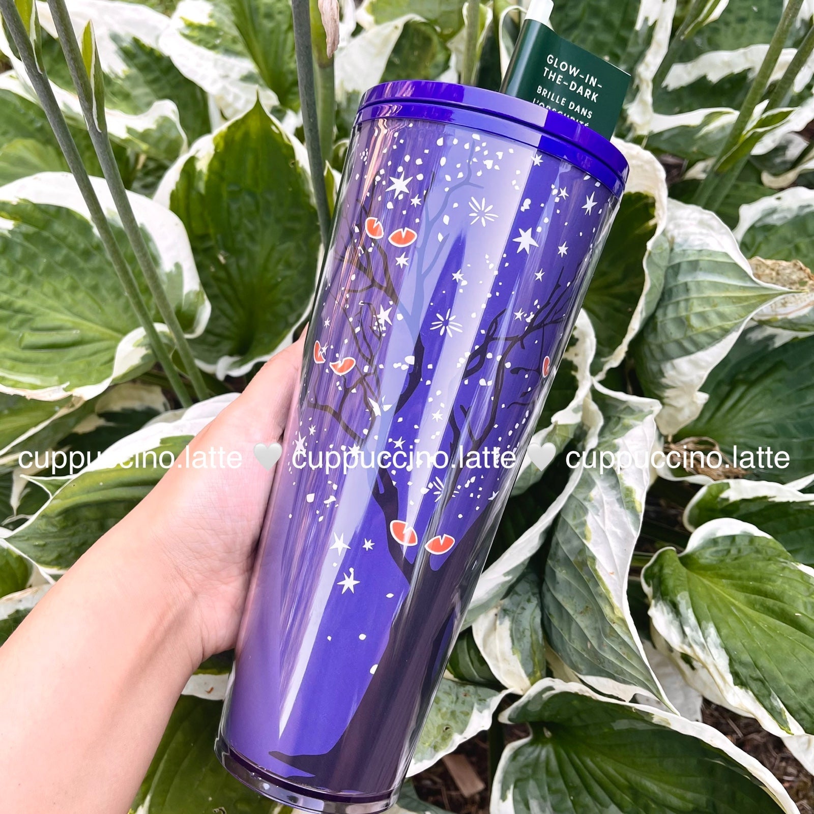 Starbucks Fall Halloween 2022 ‘Preying Eyes’ Purple Glow in the Dark Tumbler