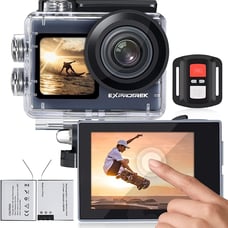 Exprotrek 4K Action Camera with Touch Screen, EIS Stabilization