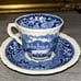 Antique Mason's Blue Vista Demitasse Cups & Saucers Circa 1891 - 1932