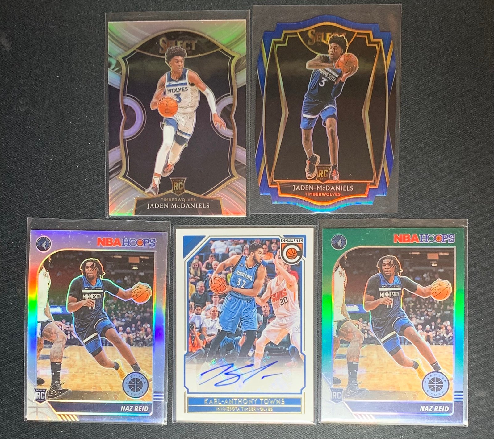 Minnesota Timberwolves auto/color + numbered card lot!