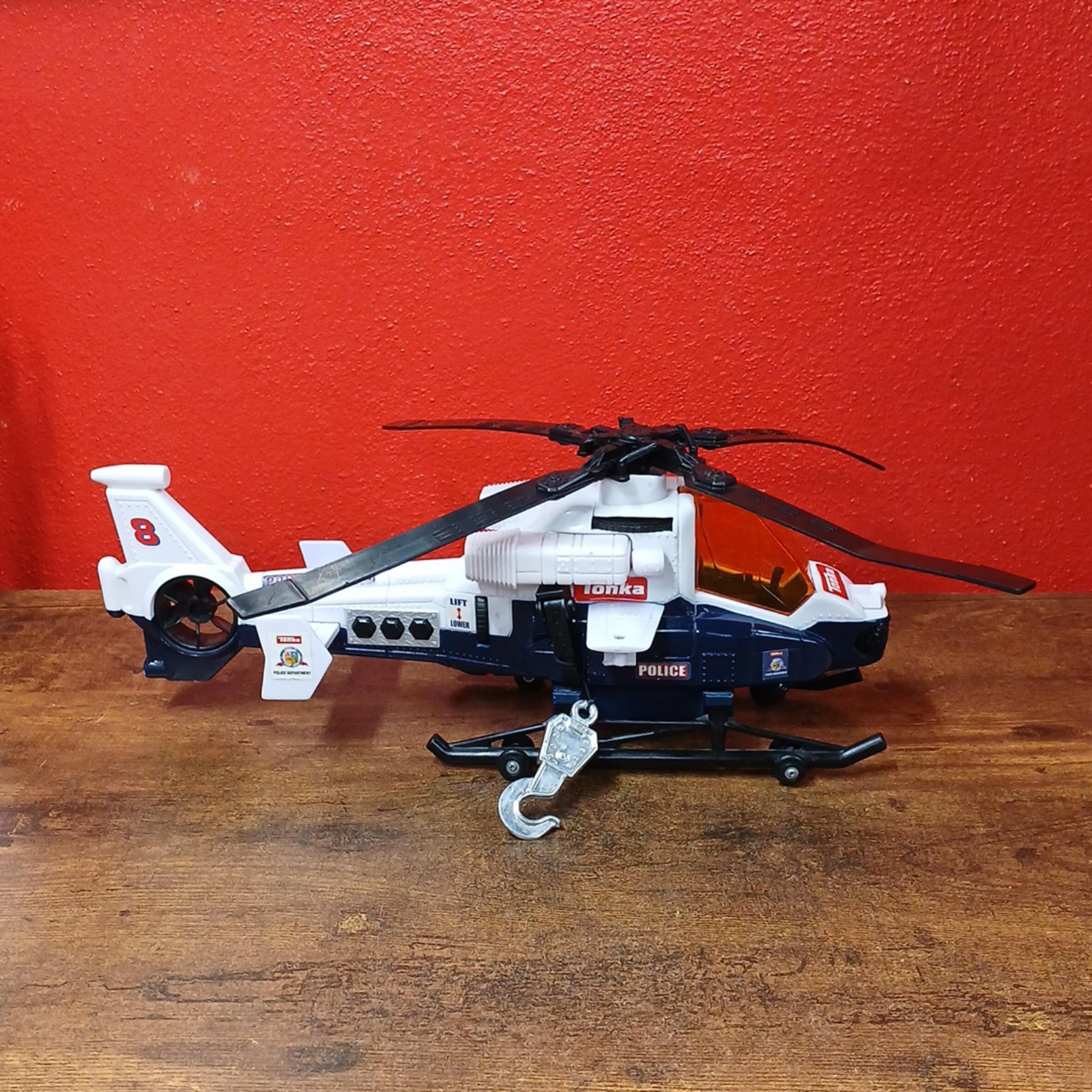 Tonka Hasbro Power Winch Police Helicopter Lights & Sound WORKS! Funrise 2011