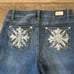Bundle of 2 Earl Jean Women's Rhinestone Embellished Capris Size 10
