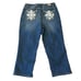 Bundle of 2 Earl Jean Women's Rhinestone Embellished Capris Size 10