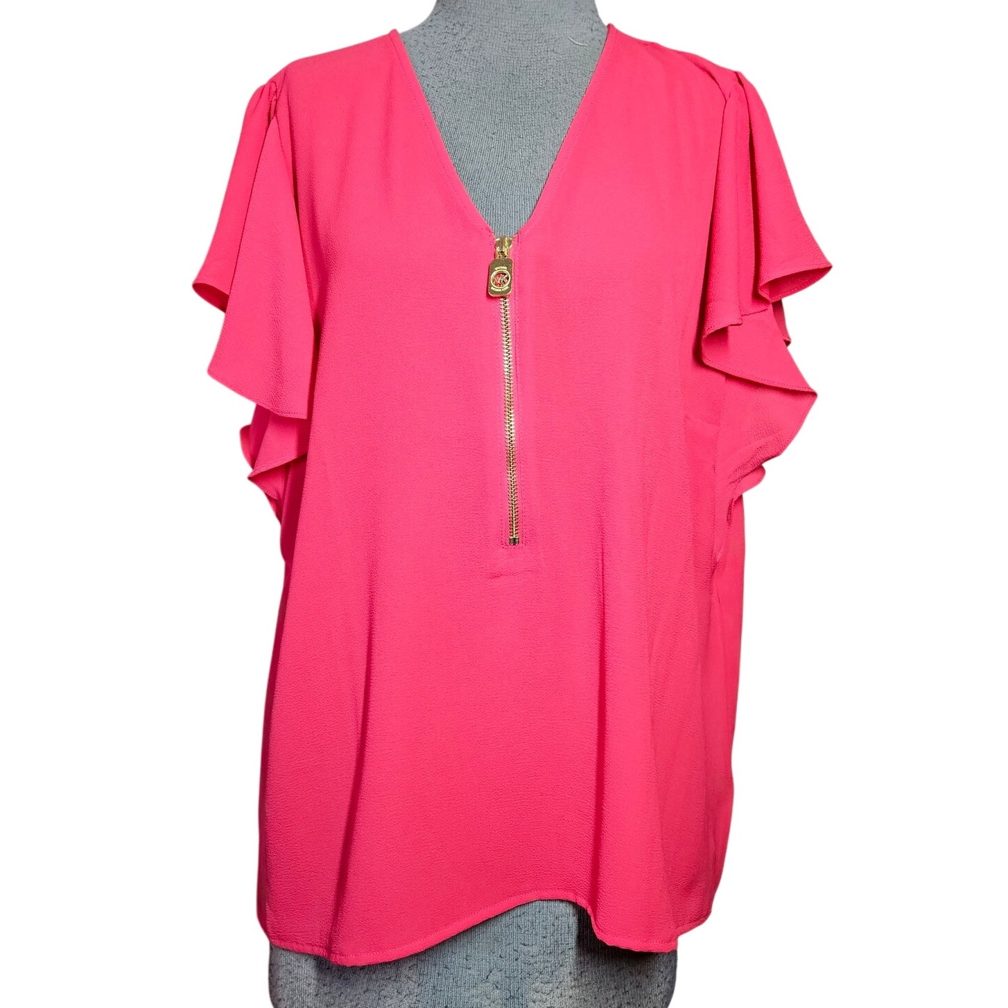 Michael Kors Deep Pink Blouse Size XL New with Tags