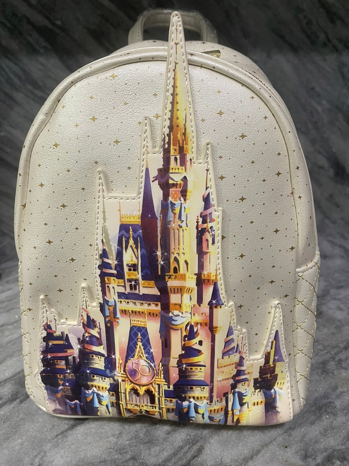Walt Disney World 50th Anniversary Cinderella Castle Backpack Loungefly