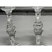 4 VTG Tyrone Crystal Glass Candlestick Fintona Candle Holder Set Ireland Holiday