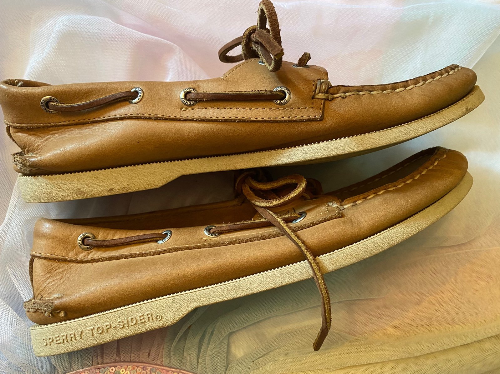 Men’s Sperry top sider boat shoe Size 9 Made in Domincan Republic Leather