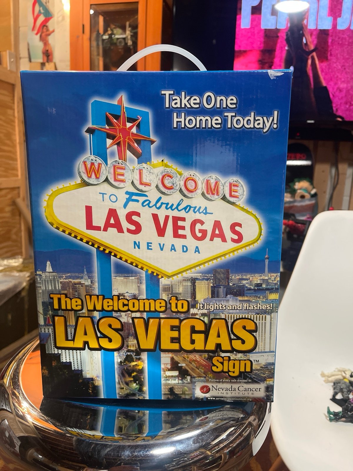 Welcome to Fabulous Las Vegas Nevada Sign with Flashing Lights 12   Vintage