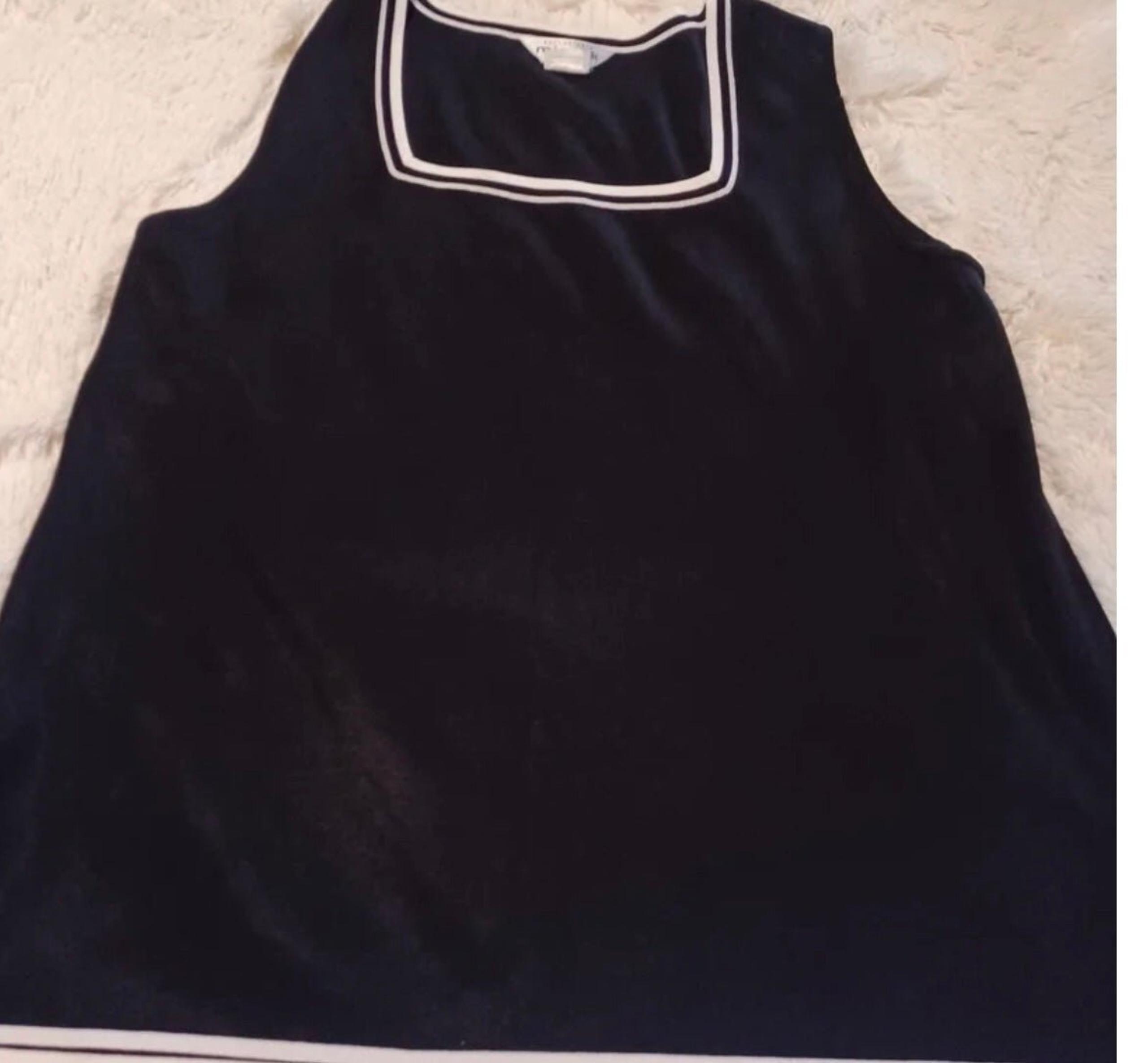 Misook black and white tank    like new 2X