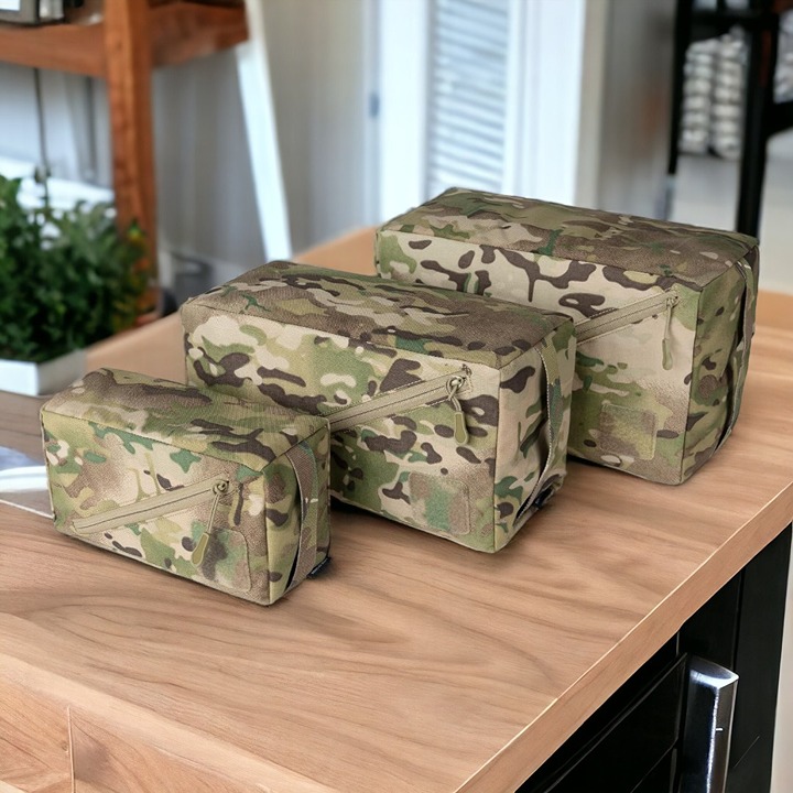 3Pcs Tactical Packing Cubes Set Durable Lightweight Organizers with Zipper
