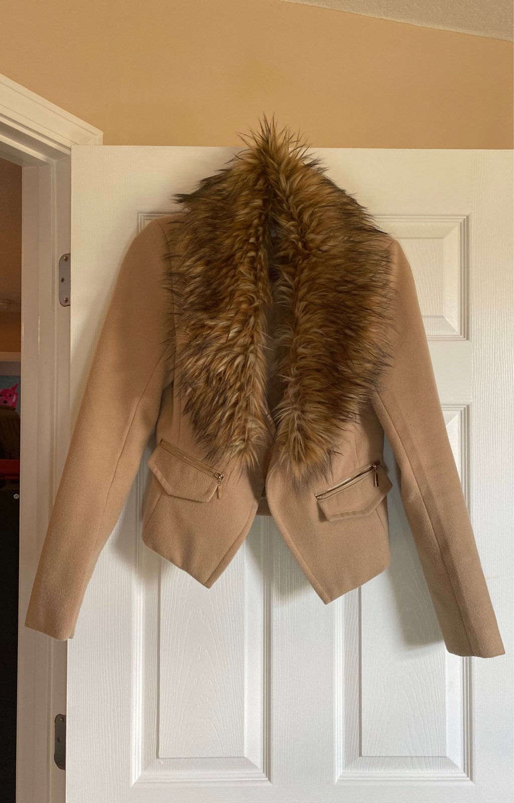 Faux Fur Coat G by Guess Small