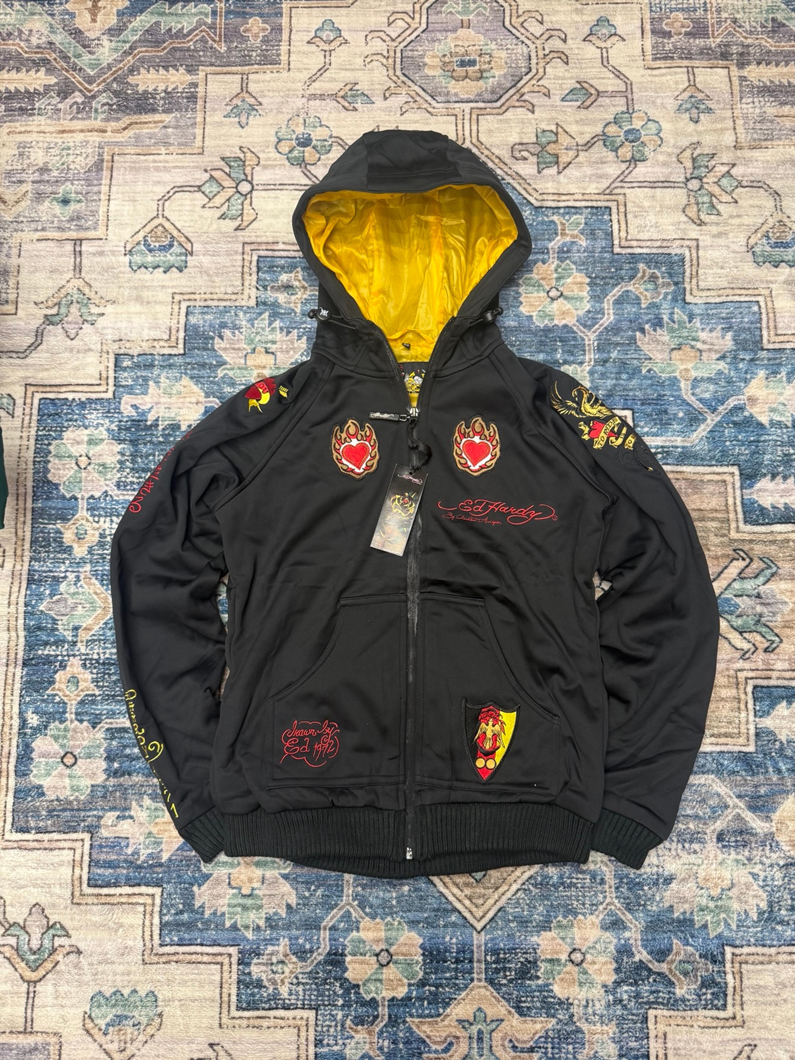 Vintage  Ed Hardy Women’s Zip-Up Jacket - Black (S, M, L, XL)