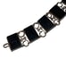 Black Acrylic Resin Hand Wired Link Panel Gold Tone Vintage Bracelet